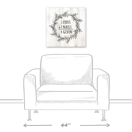 Easter Math Wreath Canvas Wall Art